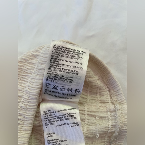 H&M White Long Sleeve Crop Top Size XS - Picture 4 of 5